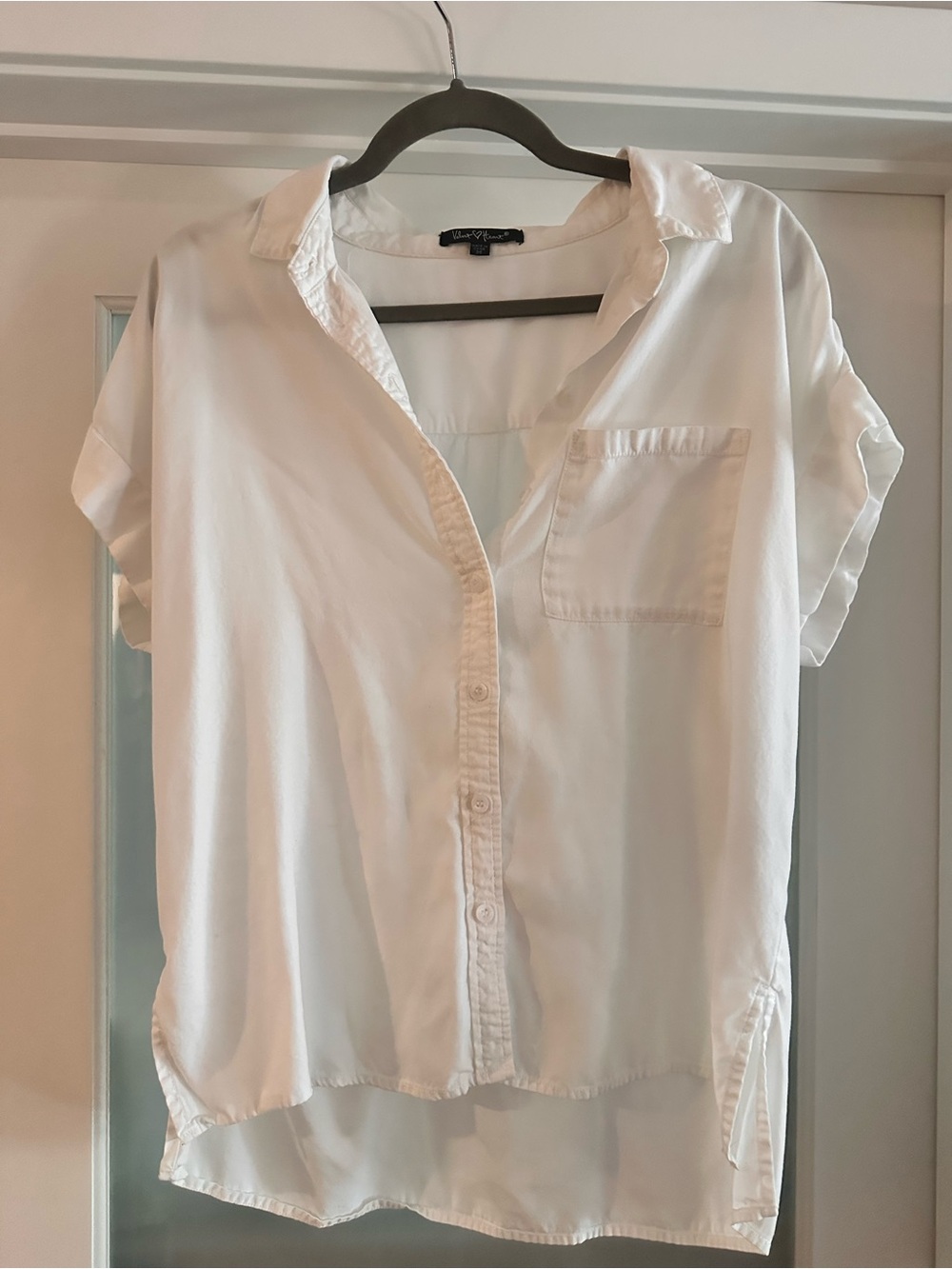 2 for $20 Promo Velvet Heart White Short-Sleeve Button-Down Shirt